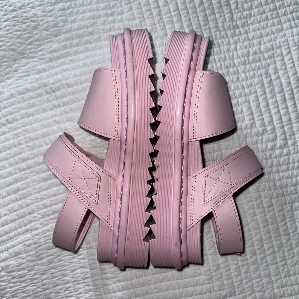 Dr. Martens baby Chalk Pink ‘Voss Mono’ chunky leather lightweight sandals - Picture 13 of 14